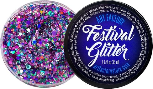 Art Factory Rainbow Pride Chunky Body Glitter Gel, Holographic Rainbow in Kuwait
