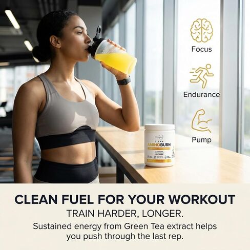 Type Zero AminoBurn - Vegan Amino Acids Energy Pre Workout Drink for Women/Men (Watermelon) Sugar-Free Energy Drink Powder & Amino Acids Supplement - Natural Preworkout Energy in Saudi Arabia