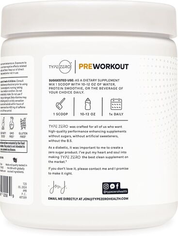 Type Zero AminoBurn - Vegan Amino Acids Energy Pre Workout Drink for Women/Men (Watermelon) Sugar-Free Energy Drink Powder & Amino Acids Supplement - Natural Preworkout Energy in Saudi Arabia