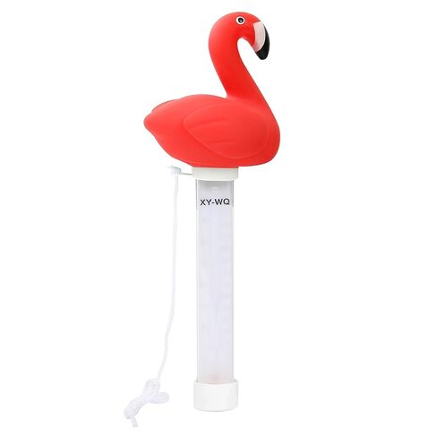 XY-WQ Floating Pool Thermometer, Large Size Easy Read for Water Temperature with String for Outdoor and Indoor Swimming Pools, Spas, Hot Tubs, Ponds (Flamingo) in Saudi Arabia
