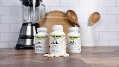 NutraBio Zinc Chelate Mineral Supplement - for Proper Growth, Development, and Immune Health - 30mg of Zinc per Vegetarian Capsules - 120 Servings in Kuwait