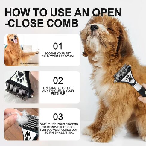 Penguin Double-Sided Dematting Comb for Dogs&Cats Undercoat Rake in Kuwait