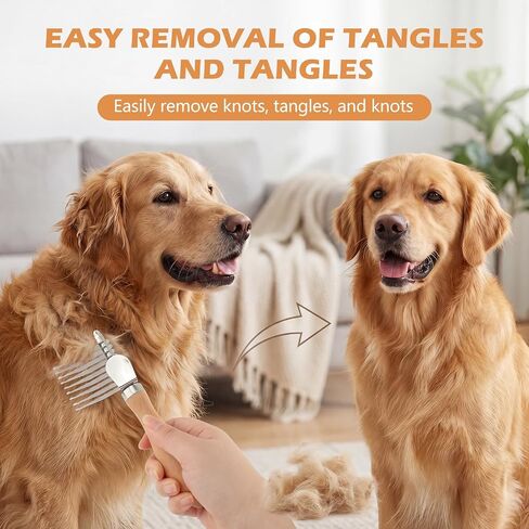 Dematting Comb for Dogs, Dematting Tool for Dogs & Cats, 2 Grooming Combs in Kuwait