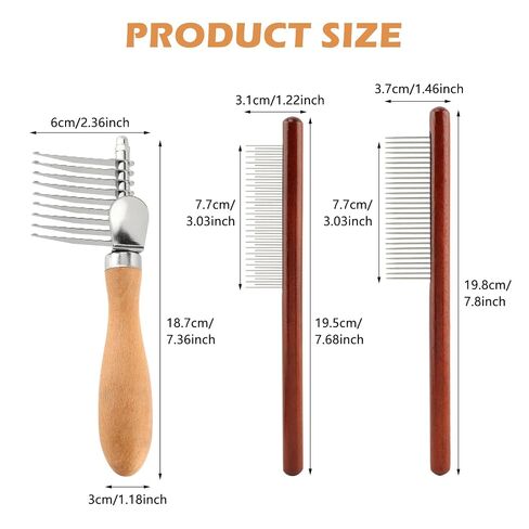 Dematting Comb for Dogs, Dematting Tool for Dogs & Cats, 2 Grooming Combs in Kuwait