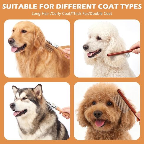 Dematting Comb for Dogs, Dematting Tool for Dogs & Cats, 2 Grooming Combs in Kuwait