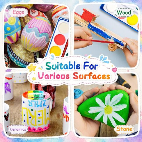 72 Pack Watercolor Paint Set, 12 Colors Water Paint Bulk for Kids in Kuwait