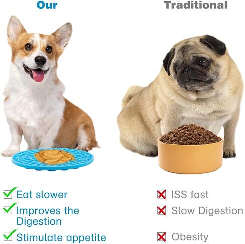 Dog Lick Pad, Pet Bathing Grooming Distraction Wall Mounted Silicone Slow Feeder Mat with Strong Suction, 2 Pack in Saudi Arabia