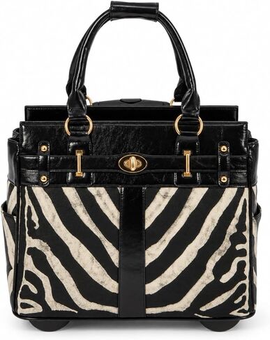 JKM & Company Rolling Laptop Bag Women, Rolling Briefcase for Women, 13"-17" Inch Laptop Bag with Wheels in Saudi Arabia