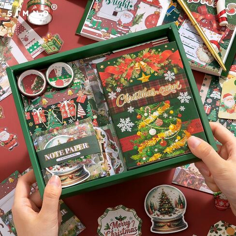 Christmas Scrapbook Kit, Junk Journal Supplies,Red Christmas Journaling Kit in Saudi Arabia