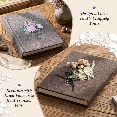 Ecoofor Bookbinding Kit for Beginners, 167 PCS 4 Pack Book Making Kit with A5 Paper, Book Cloth, Awl & Tools, Pressed Flowers & Heat Transfer Film, Gift-Ready Box with Video Tutorials in Saudi Arabia