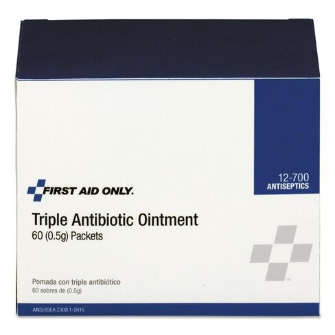 First Aid Only 12-700 Triple Antibiotic Ointment Packets, 60 Count in Kuwait