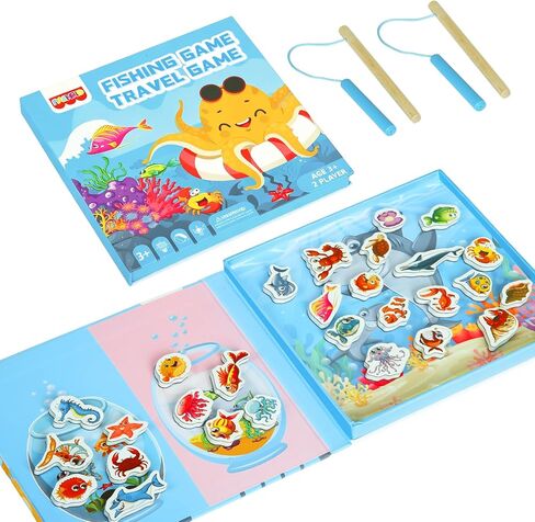 Magnetic Checkers & Tic-Tac-Toe 2-in-1 Travel Game for Kids Ages 3+ in Kuwait