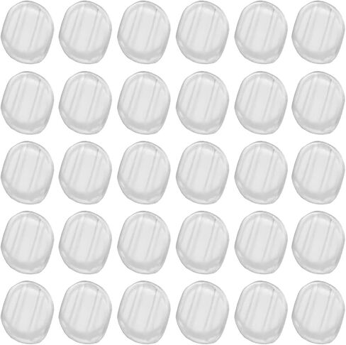 30Pcs Earring Pads, Silicone Clip-on Earring Backs, for Comfort Clip-On Earrings Clip Earring Pads Cushions Clip Ons(Clear,12x15mm) in Saudi Arabia