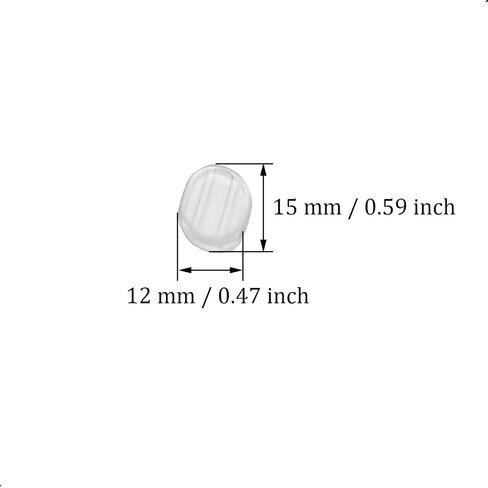 30Pcs Earring Pads, Silicone Clip-on Earring Backs, for Comfort Clip-On Earrings Clip Earring Pads Cushions Clip Ons(Clear,12x15mm) in Saudi Arabia