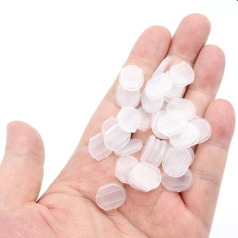 30Pcs Earring Pads, Silicone Clip-on Earring Backs, for Comfort Clip-On Earrings Clip Earring Pads Cushions Clip Ons(Clear,12x15mm) in Saudi Arabia
