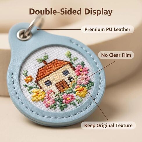 7 Pack Self-Finishing Needlepoint Key Fob Blank Double-Sided in Kuwait