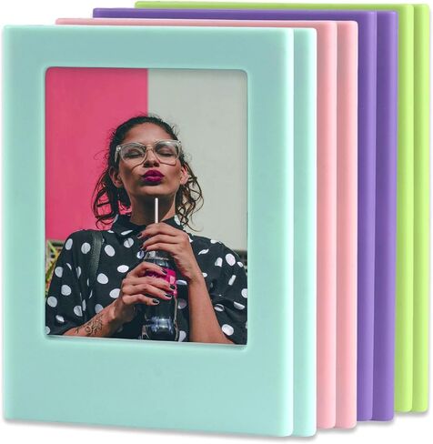 إطارات صور مغناطيسية من Orga'Neat لثلاجة Polaroid Fujifilm Instax Mini، إطار صورة مغناطيسي للثلاجة مقاس 3.5 بوصة × 2.5 بوصة - 8 عبوات in Kuwait