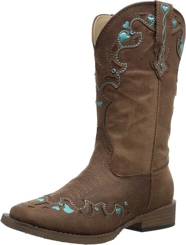 Roper Hearts Square Toe Cowgirl Boot (Toddler/Little Kid) in Saudi Arabia