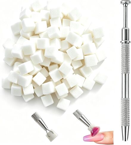 Nail Sponges 400 Pcs Soft Sponges with 1PCS Grabbing Pen in Saudi Arabia