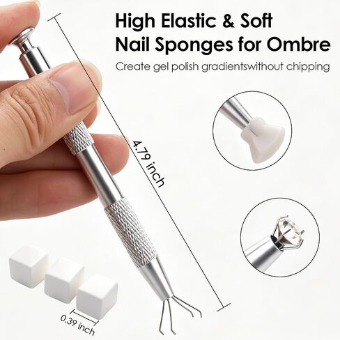 Nail Sponges 400 Pcs Soft Sponges with 1PCS Grabbing Pen in Saudi Arabia