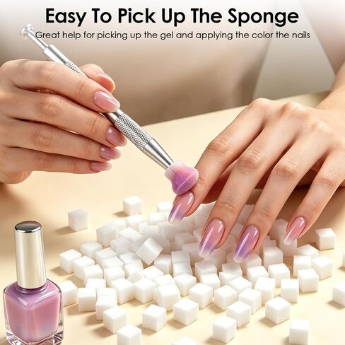 Nail Sponges 400 Pcs Soft Sponges with 1PCS Grabbing Pen in Saudi Arabia