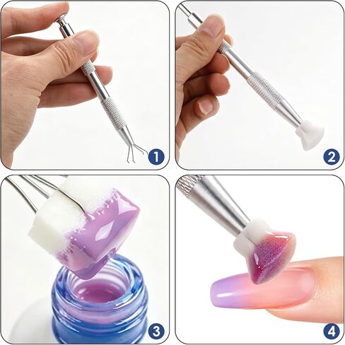 Nail Sponges 400 Pcs Soft Sponges with 1PCS Grabbing Pen in Saudi Arabia