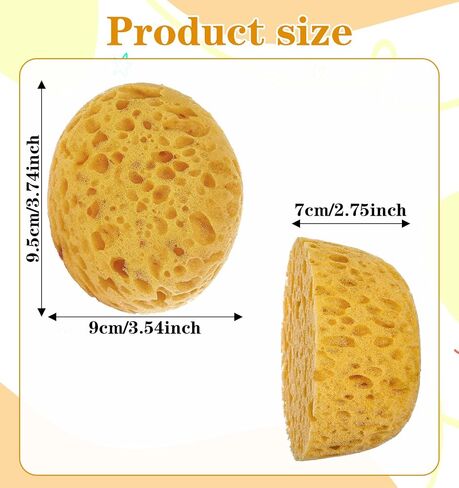2 Pcs Sponge for Painting, Knockdown Texture Sponge Large Size, Multipurpose Art Sponges for DIY Art, Acrylic Watercolor, Pottery & Home Decoration(Yellow) in Kuwait