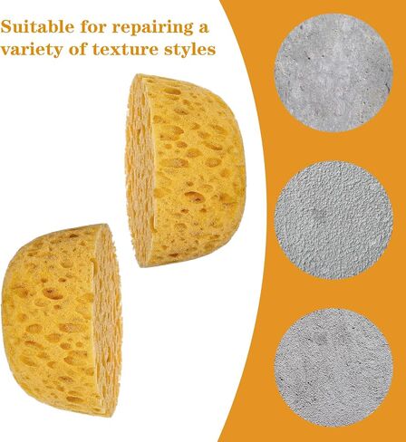 2 Pcs Sponge for Painting, Knockdown Texture Sponge Large Size, Multipurpose Art Sponges for DIY Art, Acrylic Watercolor, Pottery & Home Decoration(Yellow) in Kuwait