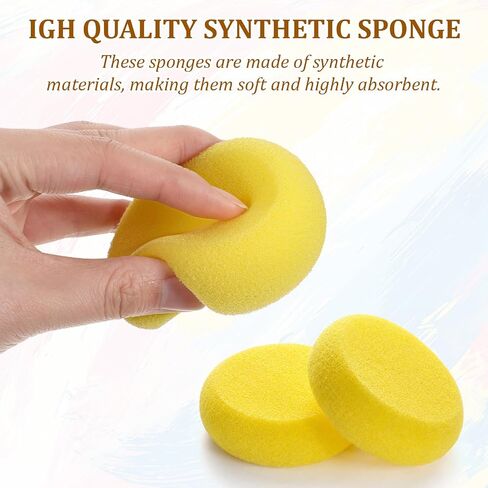 100 Pack Painting Sponge Pottery Sponges 2.9 inch Round Sponge Clay sponges in Kuwait