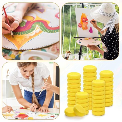 100 Pack Painting Sponge Pottery Sponges 2.9 inch Round Sponge Clay sponges in Kuwait