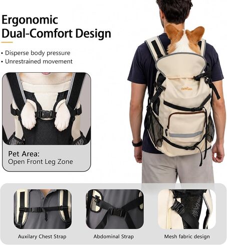 Waterproof 900D Nylon Dog Backpack Carrier for Medium Dogs Under 30 lb in Saudi Arabia