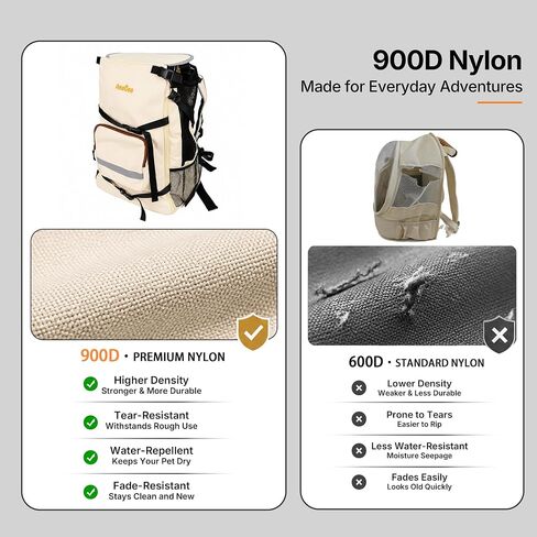 Waterproof 900D Nylon Dog Backpack Carrier for Medium Dogs Under 30 lb in Saudi Arabia