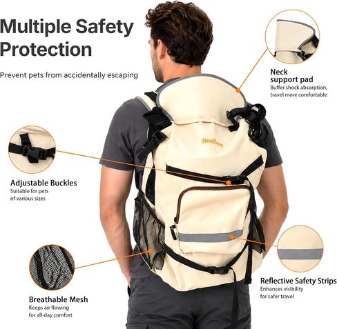 Waterproof 900D Nylon Dog Backpack Carrier for Medium Dogs Under 30 lb in Saudi Arabia