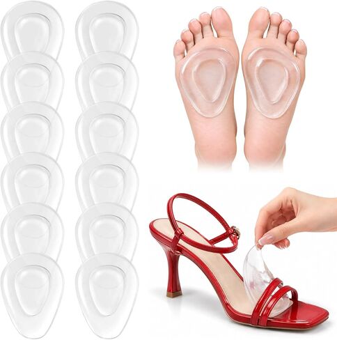 Metatarsal Pads for Women, 4 Pairs Forefoot Cushion Inserts for Women Shoes, Non-Sliding Insole Pads for Open Toe Shoes, Ball of Foot Cushions, Shoe Filler, Reduce Foot Slip in Saudi Arabia