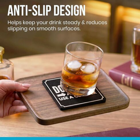 Summit One Funny Coasters for Drinks, Set of 10 (4 x 4 Inch, 5mm Thick) - Bar Accessories for The Home bar Set, Absorbent Felt Drink Coasters The Ideal Man cave Accessories in Kuwait