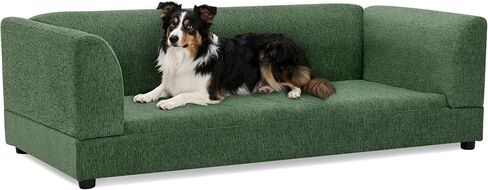56.5" Linen Upholstered Pet Sofa with Armrests and Backrest for Medium in Kuwait