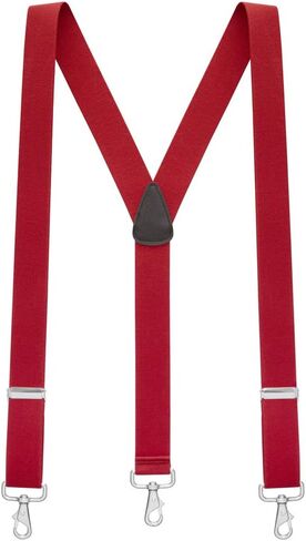Suspender Store Solid Suspenders -1.5-Inch Wide Elastic - Y-Back - Trigger Snaps - Many Colors & 4 Sizes Including Big & Tall in Kuwait