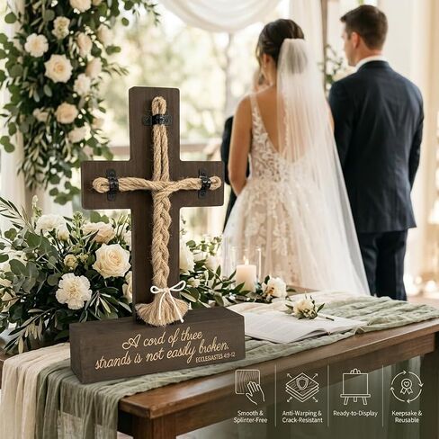 A Cord of Three Strands Wedding Sign, Tie The Knot Ceremony Sign Strand of Three Cords Sign Ecclesiastes 4:9-12 in Kuwait