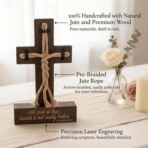 A Cord of Three Strands Wedding Sign, Tie The Knot Ceremony Sign Strand of Three Cords Sign Ecclesiastes 4:9-12 in Kuwait