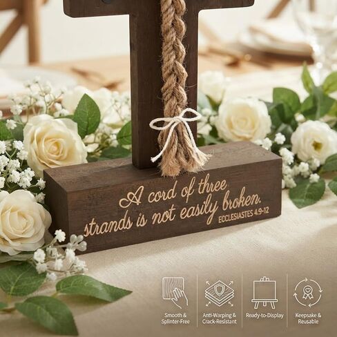 A Cord of Three Strands Wedding Sign, Tie The Knot Ceremony Sign Strand of Three Cords Sign Ecclesiastes 4:9-12 in Kuwait
