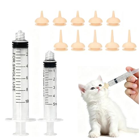 Silicone Pet Feeding Nipple and Syringes for Newborn Animals in Kuwait