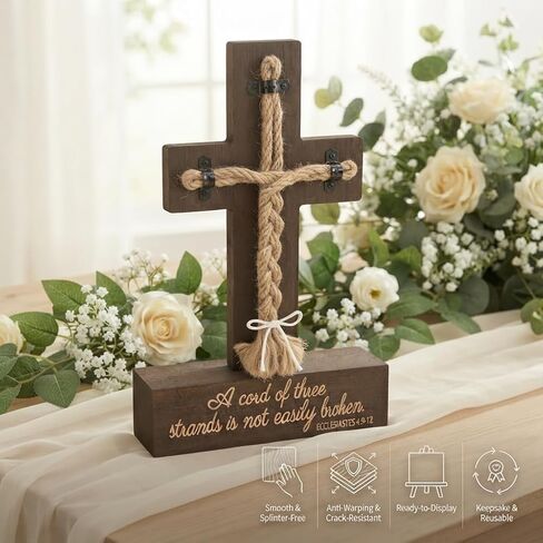 A Cord of Three Strands Wedding Sign, Tie The Knot Ceremony Sign Strand of Three Cords Sign Ecclesiastes 4:9-12 in Kuwait