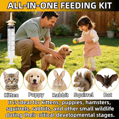 Silicone Pet Feeding Nipple and Syringes for Newborn Animals in Kuwait
