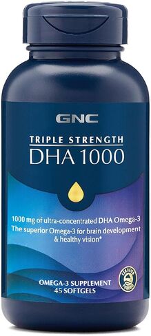 GNC قوة ثلاثية DHA 1000 Mini، 90 كبسولة هلامية صغيرة، لصحة المفاصل والجلد والعين والقلب in Kuwait