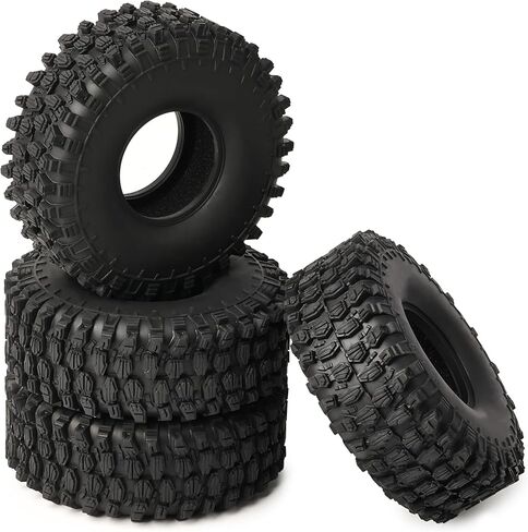 2.2 Crawler Tires with Foam Inserts for TRX4 Axial SCX10 III/II Wraith Redcat Gen 8 Vanquish VS4-10/H10/F10 RC4WD HPI 1/10 RC Rock Crawlers Trail Trucks RC Climbing Tyres, Soft & High Traction in Kuwait