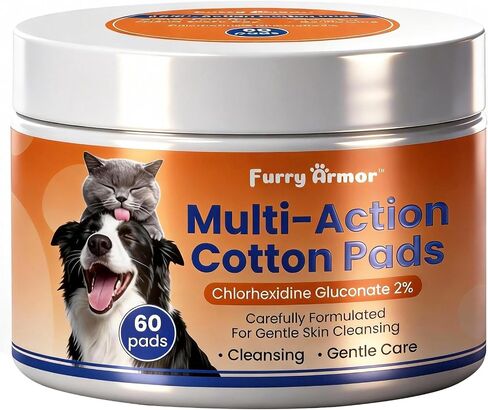 2% Chlorhexidine Wipes for Dogs & Cats Pet Skin Care in Kuwait