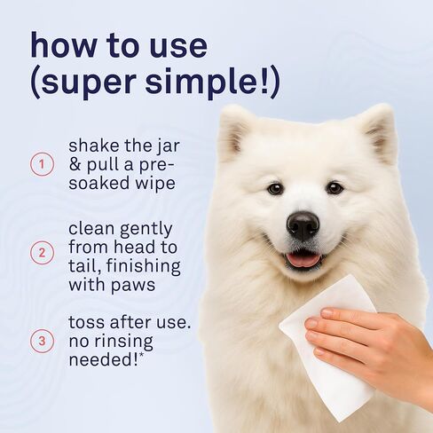 Petpost Large Grooming Wipes for Dogs | 70 Count 5x7" Deodorizing Dog Cleaning Wipes with Coconut Extract & Aloe | Gentle Pet Wipes with Cherry Blossom Scent for Full-Body Grooming in Kuwait