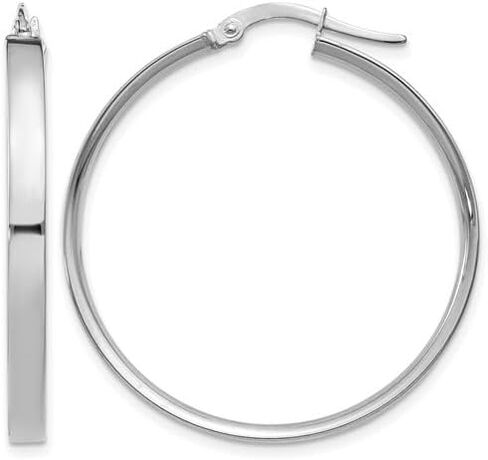 3mm Polished Classic Hoop Earrings in Real 14k Gold in Kuwait