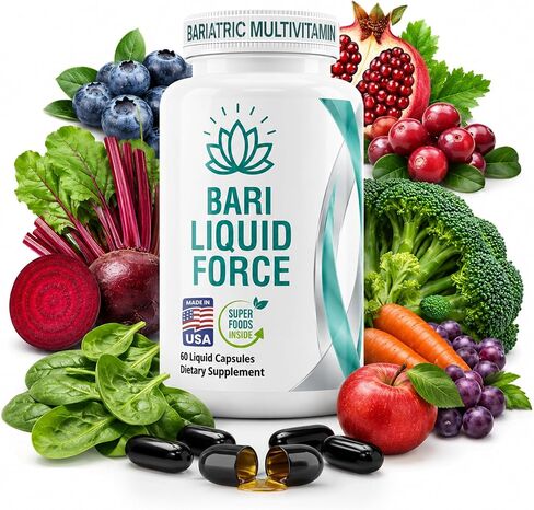 Bariatric Multivitamin With Iron - Liquid-Filled Gel Caps for Rapid Absorption - 29 Essential Nutrients, 42 Super Fruits and Vegetables. Post Bariatric Surgery Must Haves to Celebrate Your Success in Kuwait