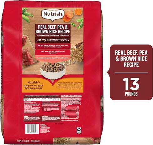 Nutrish Dry Dog Food, Beef, Pea & Brown Rice, 13 lb. Bag (Rachael Ray) in Saudi Arabia
